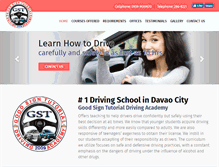 Tablet Screenshot of davaodrivingschool.com